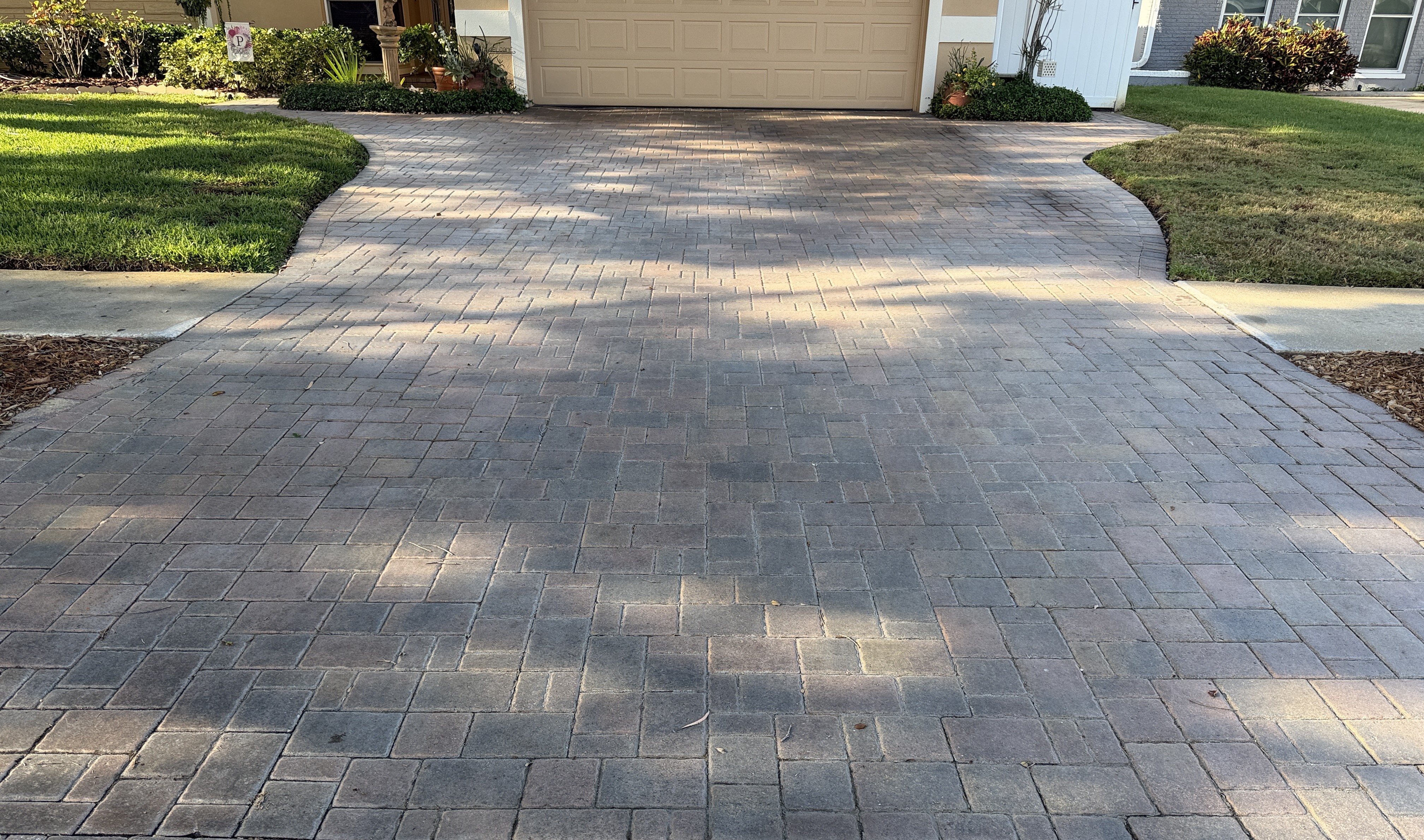 Before photo of driveway pavers in Largo, FL