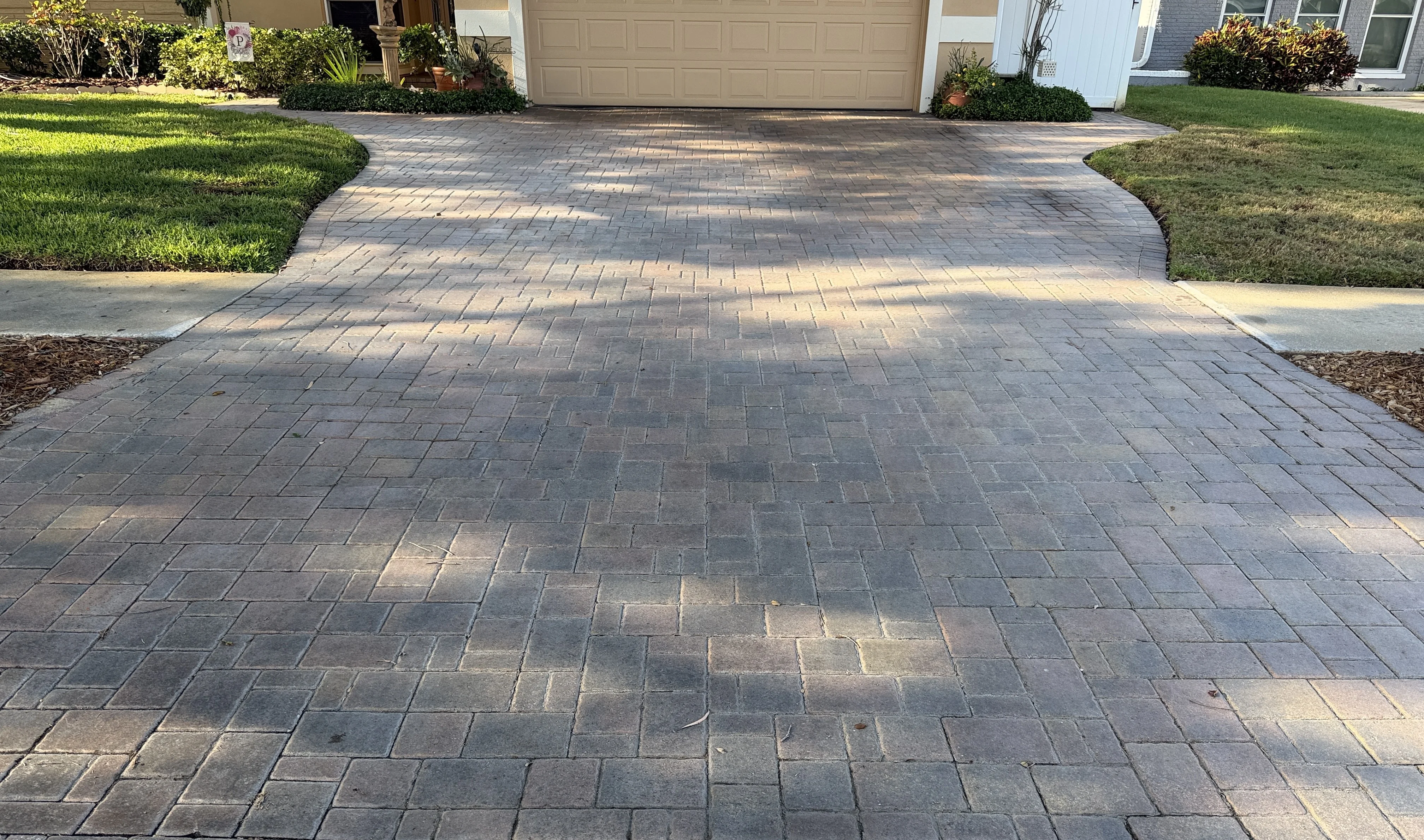 Before photo of driveway pavers in Largo, FL