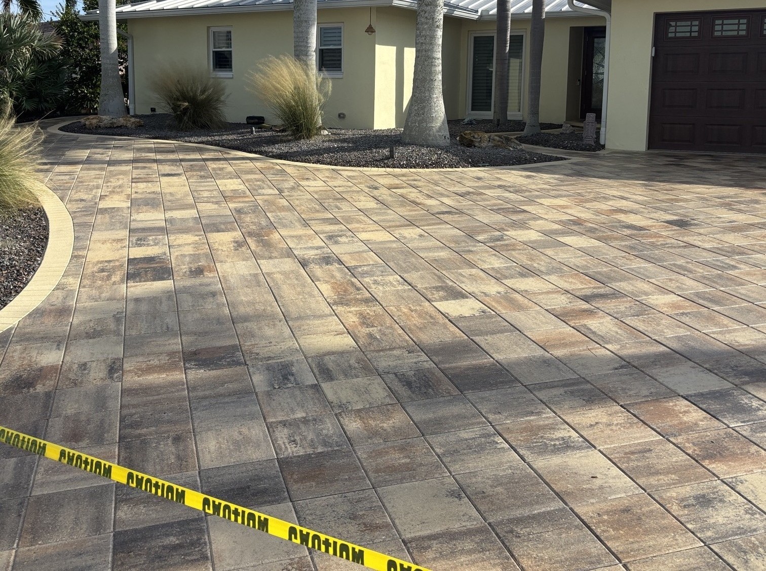 Driveway pavers in Indian Rocks Beach, FL sealed with a semi-gloss finish