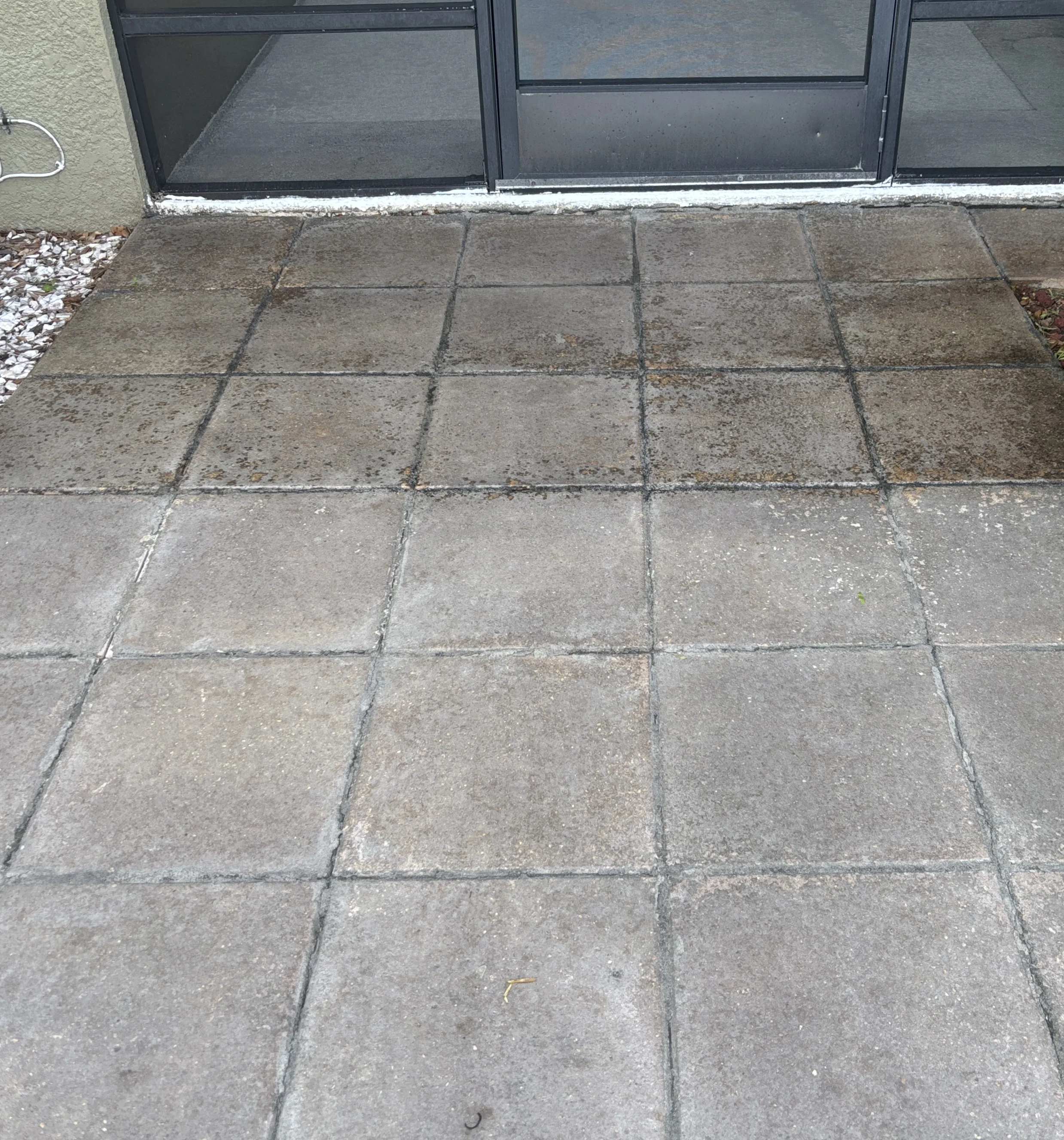 Before photo of patio pavers in Largo, FL