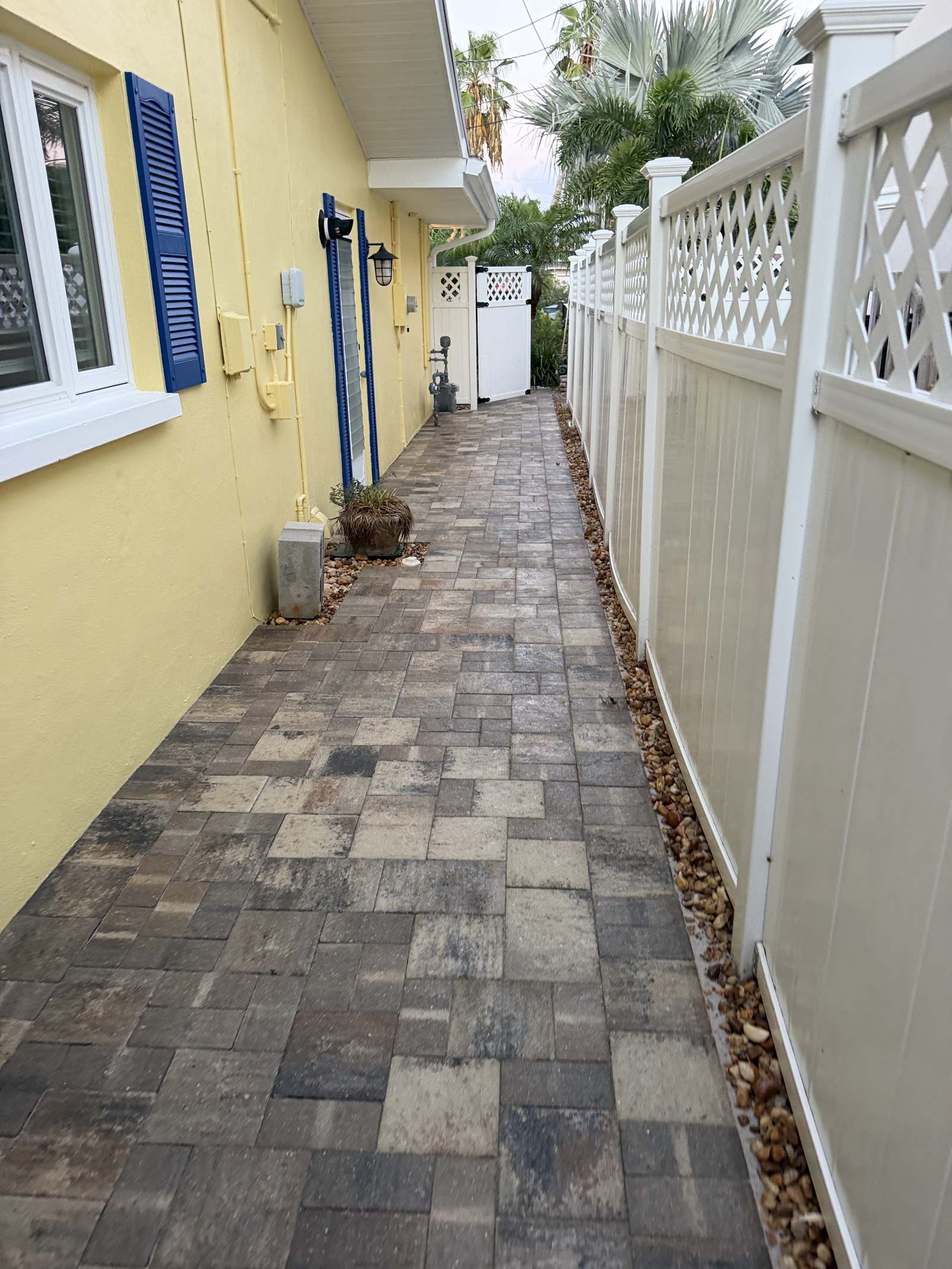 Sealed paver side walkway in Indian Rocks Beach, FL
