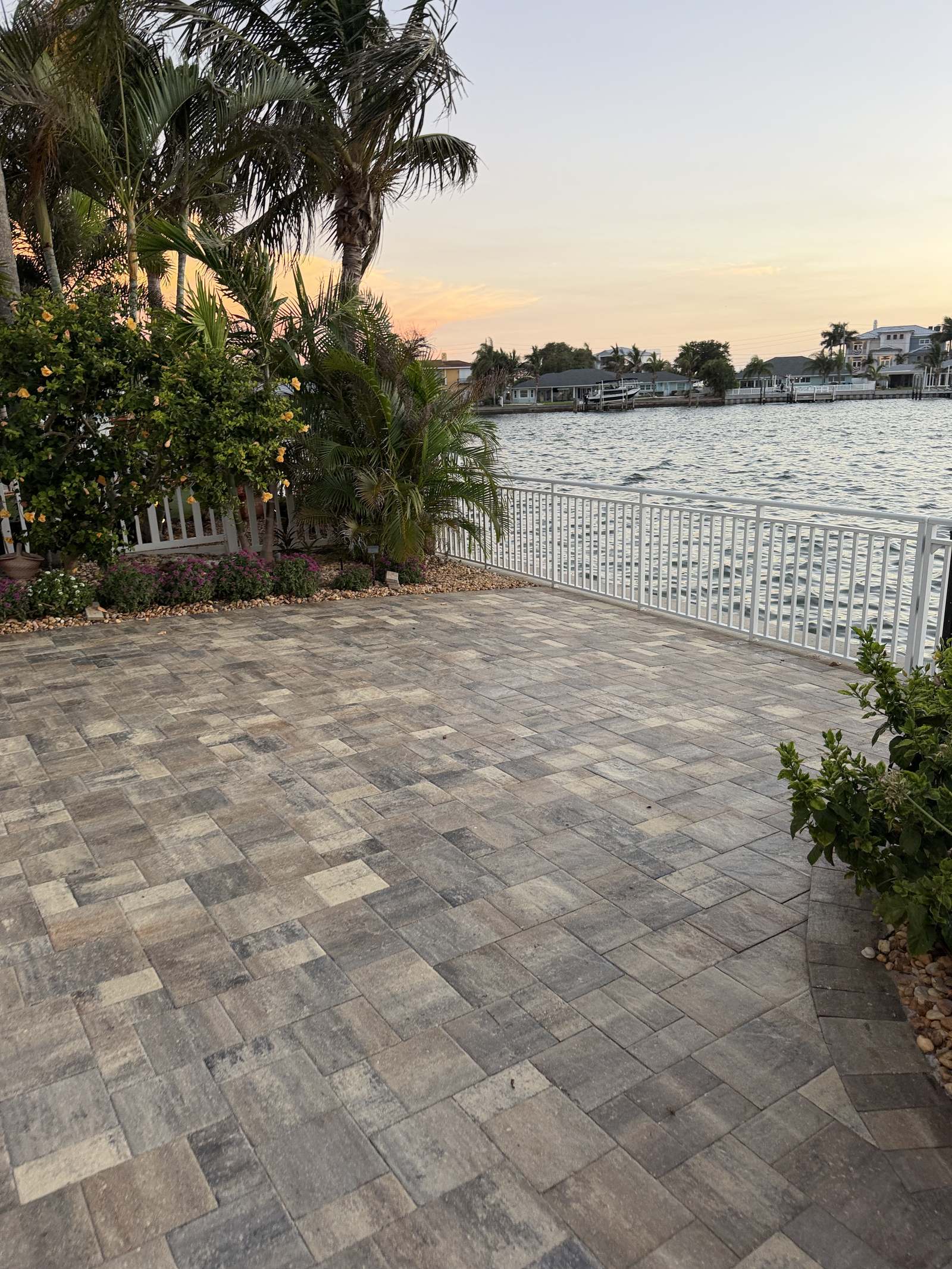 Sealed paver waterfront patio in Indian Rocks Beach, FL
