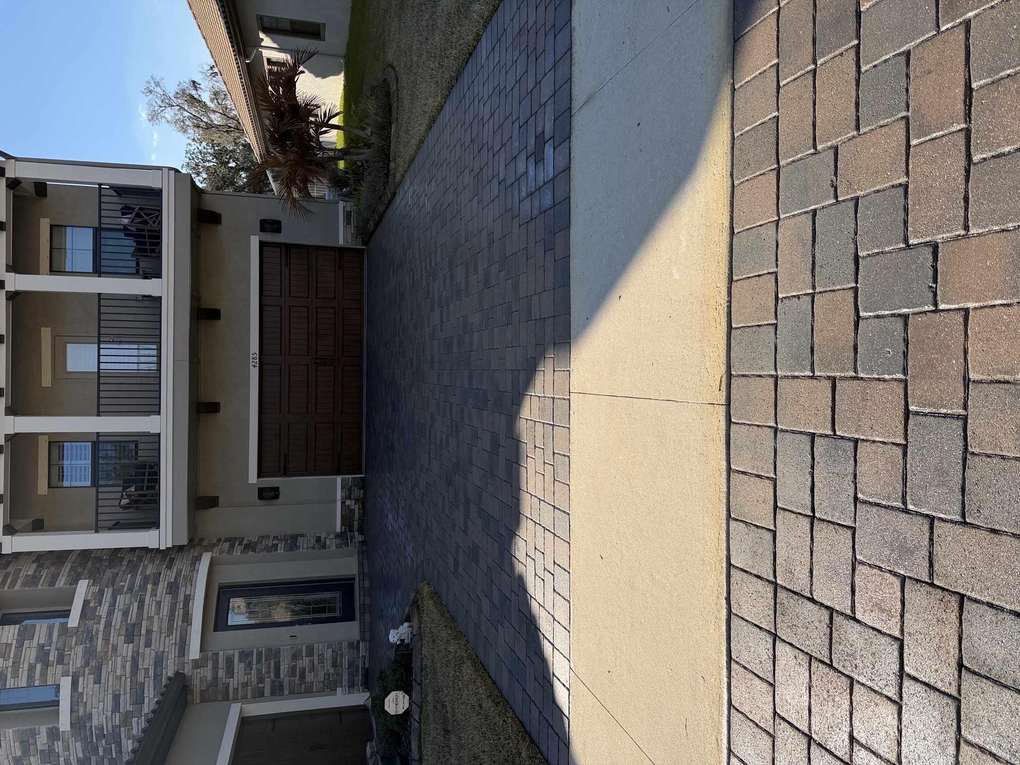 Sealed paver driveway at the second home in The Sanctuary, Brandon, FL